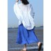 Bohemian linen tops women blouses fine Ramie Simple Solid Linen Bat Sleeved Blouse